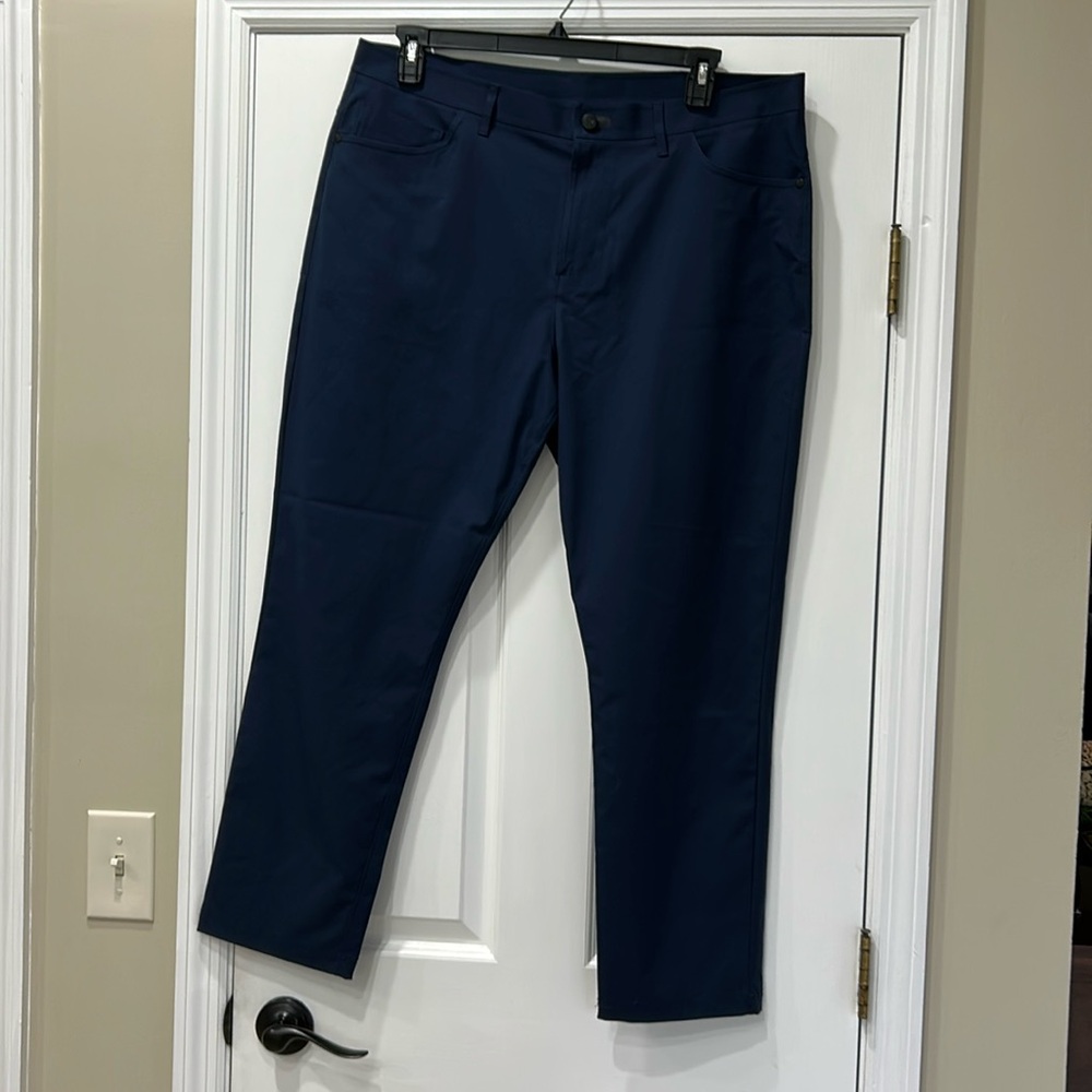 Public Rec The Dealmaker Pants Mens 38x30 Navy Blue Chino Golf Stretch Trouser